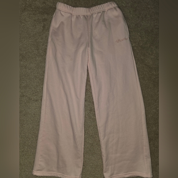 Edikted Pants - Edikted Pink Sweatpants with Embroidered Logo Medium